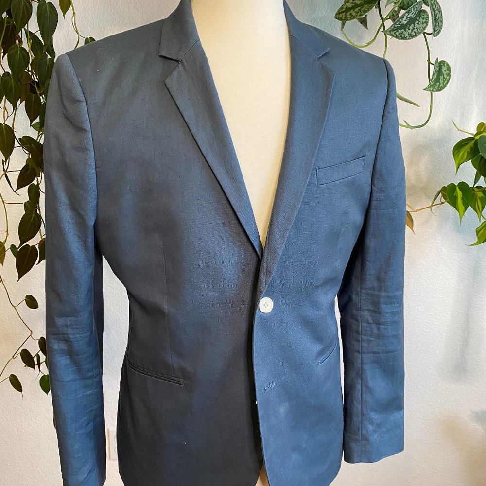 Linen Blue Blazer 40R